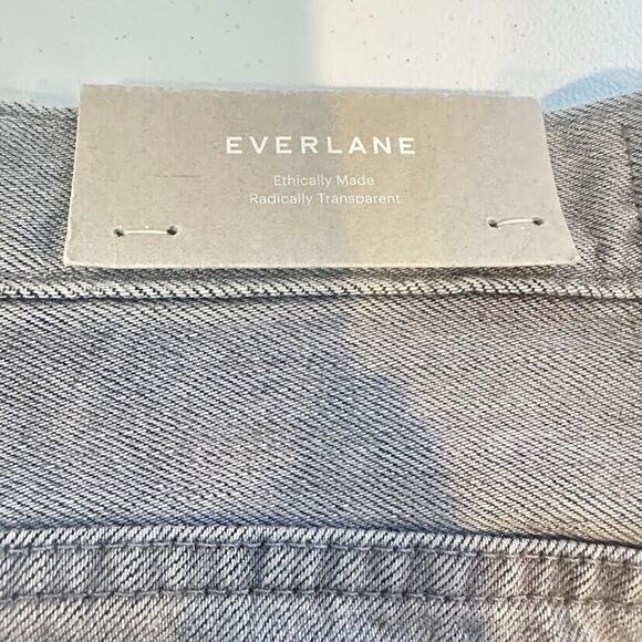 EVERLANE 90s Cheeky Jean Organic 29 Crop Gray High Rise Slim Straight Tapered - Picture 6 of 9